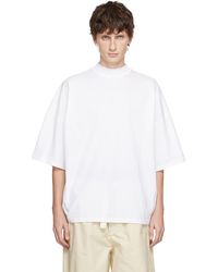 Jil Sander - Cotton Mock-Neck T-Shirt - Lyst