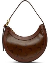 Marine Serre - ブラウン ミニ Moon Airbrushed Leather Eclips バッグ - Lyst