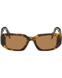 Prada - Tortoiseshell Rectangular Sunglasses - Lyst