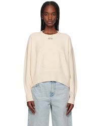 Versace - Off- Medusa Wool-Blend Knit Towel Sweater - Lyst
