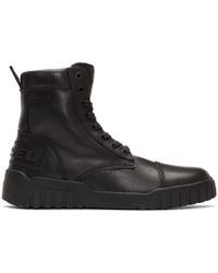 DIESEL Black H-rua Am High-top Trainers