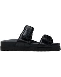 Gia Borghini - Giaborghini Black Perni 11 Croc Sandals - Lyst