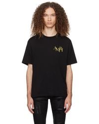 Amiri - T-shirt champagne noir à image à logo en verre taillé - Lyst