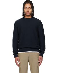 BOSS - Cotton Knitted Structure Sweater - Lyst