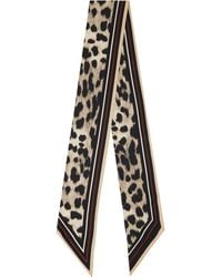 Givenchy - Silk Leopard Print Scarf - Lyst