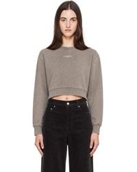 Maison Kitsuné - 'Maison Kitsune Paris' Faded Cropped Sweatshirt - Lyst