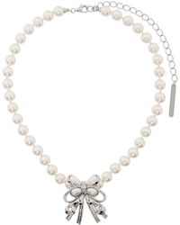 ShuShu/Tong - Collier blanc à perles et à pendentif graphique - Lyst