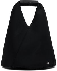 MM6 by Maison Martin Margiela - Cabas de style sac seau noir à panneaux triangulaires - Lyst