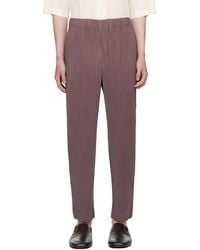 Homme Plissé Issey Miyake - Homme Plissé Issey Miyake Purple Monthly Color January Trousers - Lyst