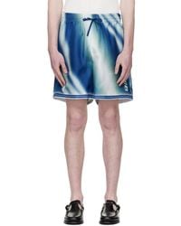 CASABLANCA - The Art Of The Serve Silk Shorts - Lyst