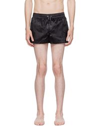 Dolce & Gabbana - Short Swim Trunks With Jacquard Dg Monogram - Lyst