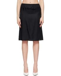 MM6 by Maison Margiela - Satin Midi Skirt - Lyst