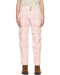 Dries Van Noten - Pink Garment-dyed Cargo Pants - Lyst