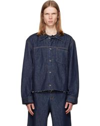 Helmut Lang - Cropped Denim Trucker Jacket - Lyst