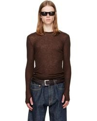 Tonywack - Sheer Wool Ribbed Knit Sweater - Lyst