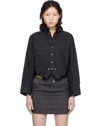 MM6 by Maison Margiela - Mirrored Cotton Poplin Shirt - Lyst
