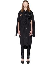 Junya Watanabe - Wool & Synthetic Leather Midi Dress - Lyst