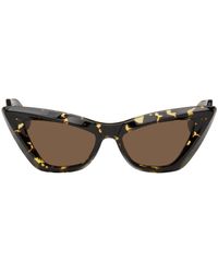 Bottega Veneta - Tortoiseshell Pointed Cat-eye Sunglasses - Lyst