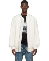 Rick Owens - Off- Temple Jumbo Denim Flight Jacket - Lyst