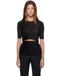 Issey Miyake - Sheer Split Pleats Top - Lyst