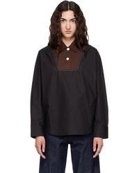 Marni - Contrast Bib Insert Poplin Shirt - Lyst