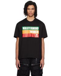 MASTERMIND WORLD - T-shirt noir à images à logo imprimées - Lyst