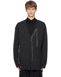 Yohji Yamamoto - Plain Stitch Embroidery V Neck Cardigan - Lyst