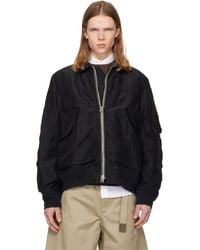 Sacai - Treated Nylon Twill Blouson Bomber Jacket - Lyst
