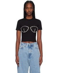 Area - Crystal Bustier Cup T-Shirt - Lyst