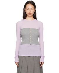 AURALEE - Rib-Knit Wool Bandeau Top - Lyst