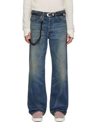 KAMIYA - Distressed Straight Jeans - Lyst