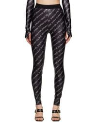 Versace - Black Printed leggings - Lyst