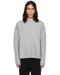 WOOYOUNGMI - Gray Diagonal Sweater - Lyst