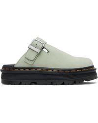 Dr. Martens - Zebzag Suede Slingback Platform Mules - Lyst