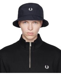 Fred Perry - Dual Branded Bucket Hat - Lyst