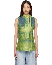 DIESEL - Belted Satin Denim Vest - Lyst