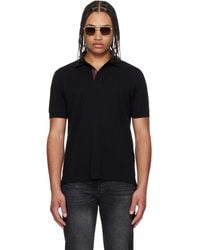 Paul Smith - Cotton 'Artist Stripe' Placket Polo Shirt - Lyst
