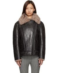 Acne Studios - Leather Shearling Jacket - Lyst