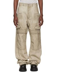 Rick Owens - Temple Stefan Denim Cargo Pants - Lyst