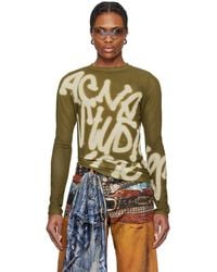 Acne Studios - Sprayed Logo Long Sleeve T-Shirt - Lyst