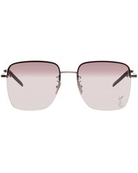 Saint Laurent - Silver Sl 312 M Sunglasses - Lyst