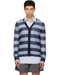 we11done - Striped Cardigan - Lyst