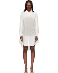 MM6 by Maison Margiela - Off- Cotton Poplin Minidress - Lyst