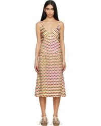 Dries Van Noten - Off- Silk Slip Midi Dress - Lyst