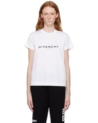 Givenchy T-shirt à logo inversé - Blanc
