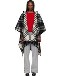 Burberry - Check Wool Reversible Cape - Lyst