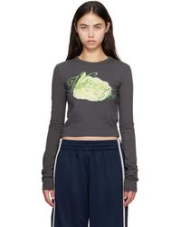 we11done - Cropped Pastel Teddy Long Sleeve T-Shirt - Lyst