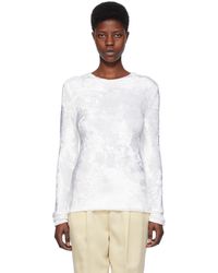 Totême - Toteme White Slim Long Sleeve T-shirt - Lyst