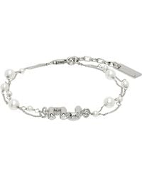 Marc Jacobs - Bracelet À Perles Artificielles Et À Monogramme Mj - Lyst