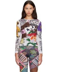 Chopova Lowena - Spray It Fitted Mesh Top - Lyst